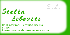 stella lebovits business card